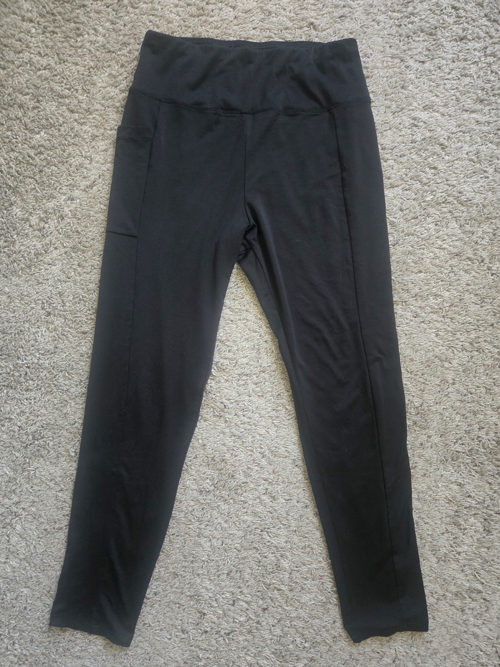 Zone Pro Black High-Waist Leggings with Side Pocket